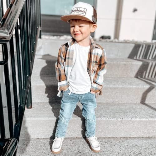 Baby Hats - Baseball Hat, Newborn Youth Flat Brim Mesh Trucker Surf Skate Bubba Bro Fitted Beach Cap Gorros para Bebes