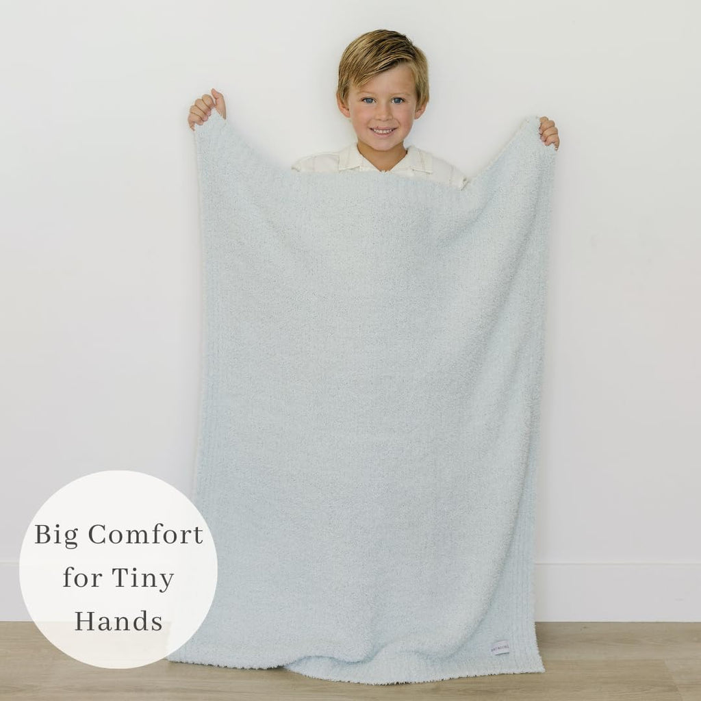 SARANONI Bamboni Luxury Baby Blanket | Plush Blanket for Infant Boys & Girls | Receiving Blanket 30” x 40” | Sky Blue