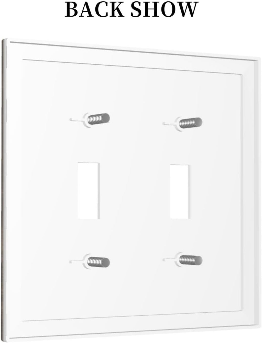 Rustic Brown Wood Grain Dark Oak Decorative Switch Plates 2 Gang Double Toggle Outlet Light Switch Cover Wall Plate Electrical Faceplate for Farmhouse Home Decor