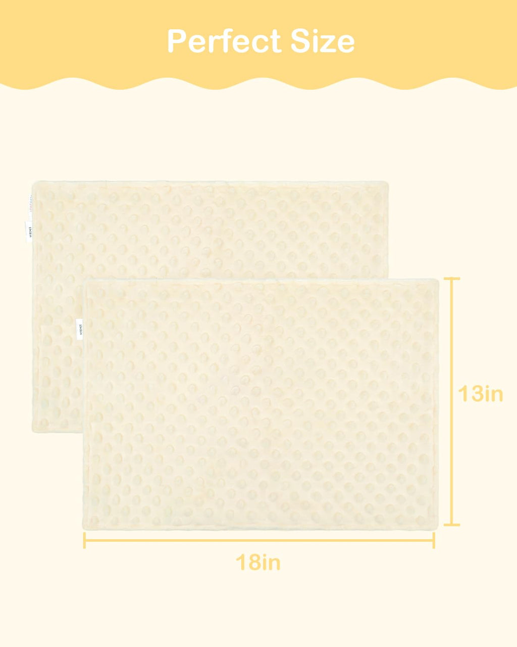 ALVABABY Toddler Pillowcases Soft Kids Pillow Cover 2 Pack Fit 13"x 18" or 12"x16" Envelope for Girl Boy Sleepy Travel 2TPD02A