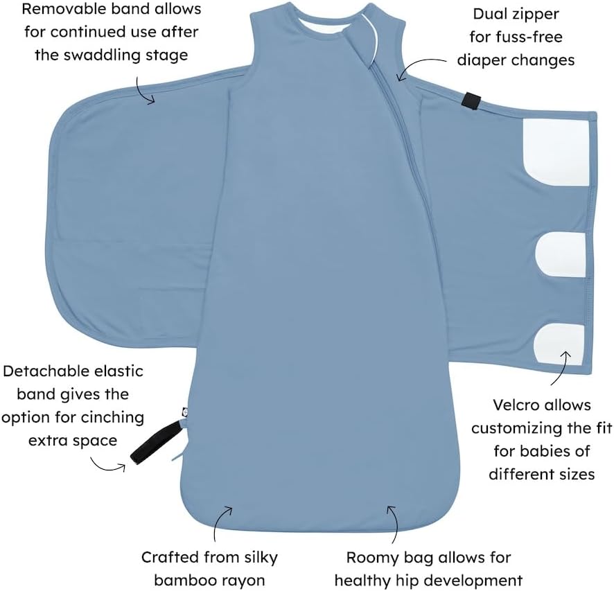 KYTE BABY Unisex Rayon Made from Bamboo Sleep Bag Swaddler for Babies, 1.0 Tog