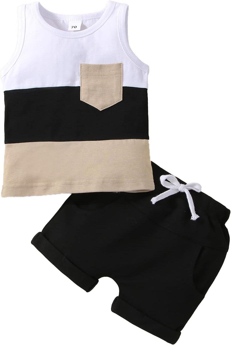 Kupretty Baby Boy Summer Clothes Sleeveless Tank Tops Vest T-Shirt + Casual Shorts Toddler Outfits Set