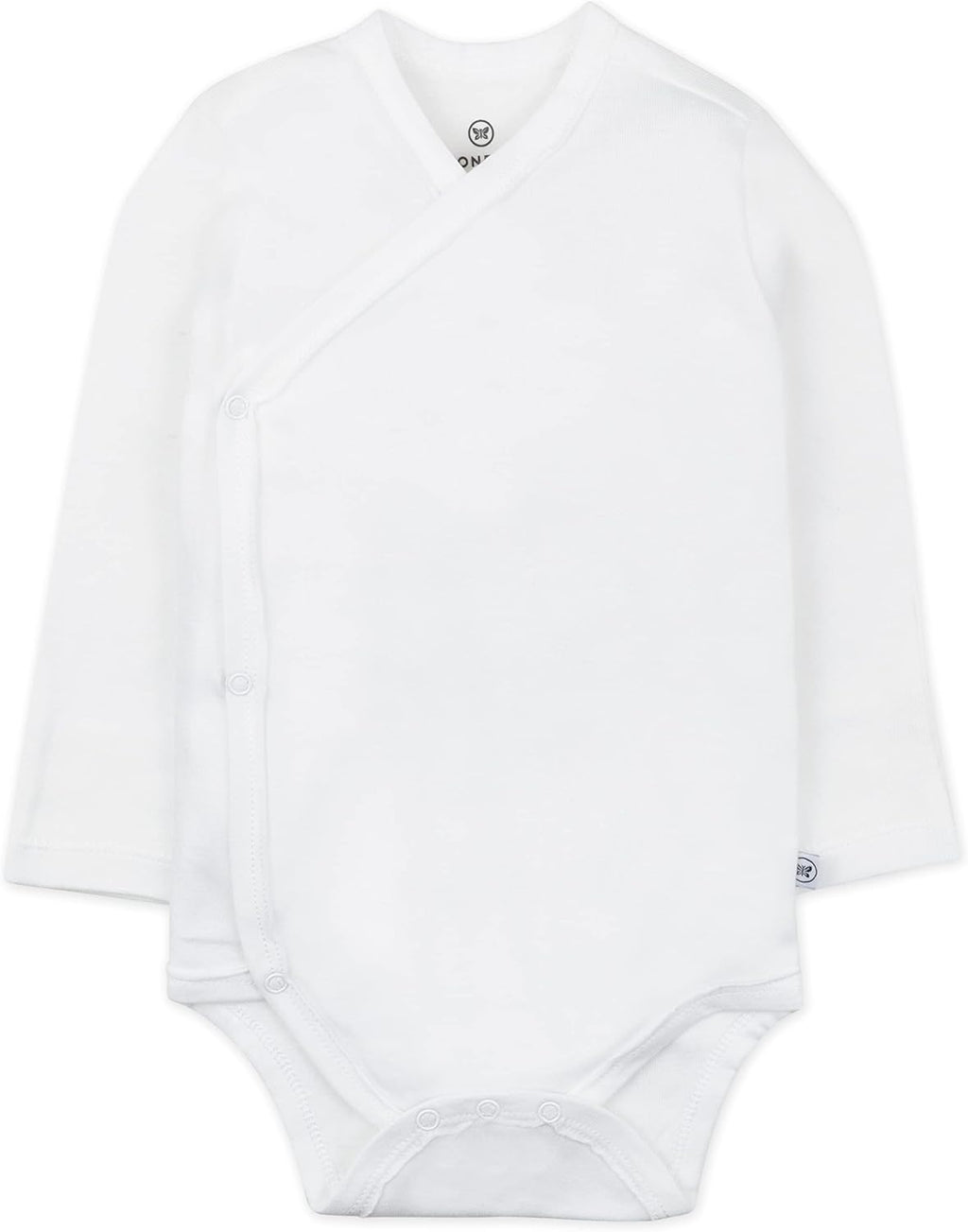 HonestBaby unisex-baby 3-pack Long Sleeve Side-snap Kimono Bodysuits Organic Cotton for Infant Baby Boys, Girls, Unisex