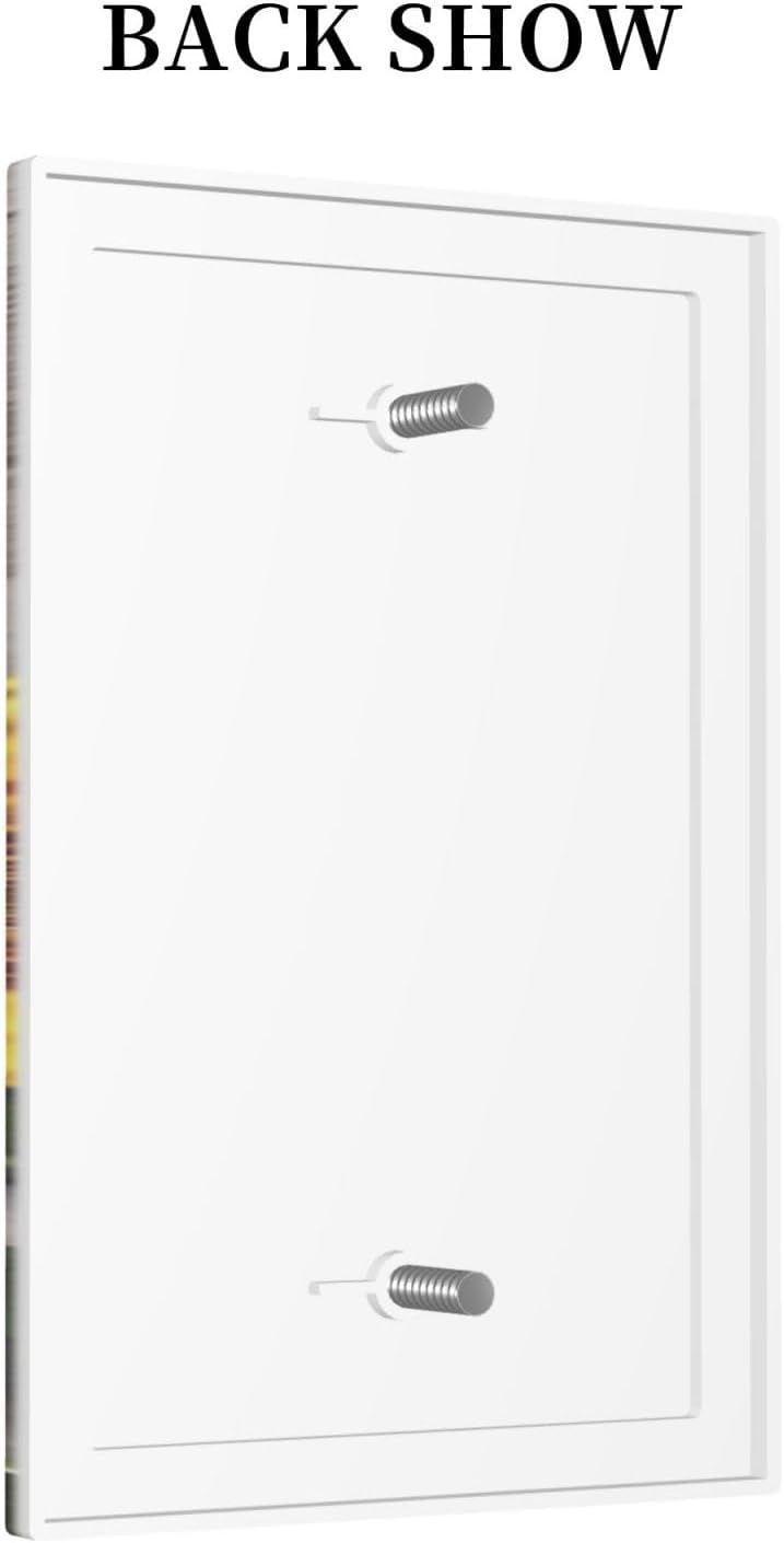 Sunflower Rustic Brown Gray Wood Light Switch Cover Plate 1 Gang No Device Blank Electrical Wall Plates Faceplate Decorative Switch Plate for Farmhouse Home Decor