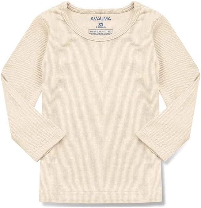 AVAUMA Baby Boys Girls Pajama Set Kids Toddler Snug fit Ribbed Sleepwear pjs for Daily Life Style