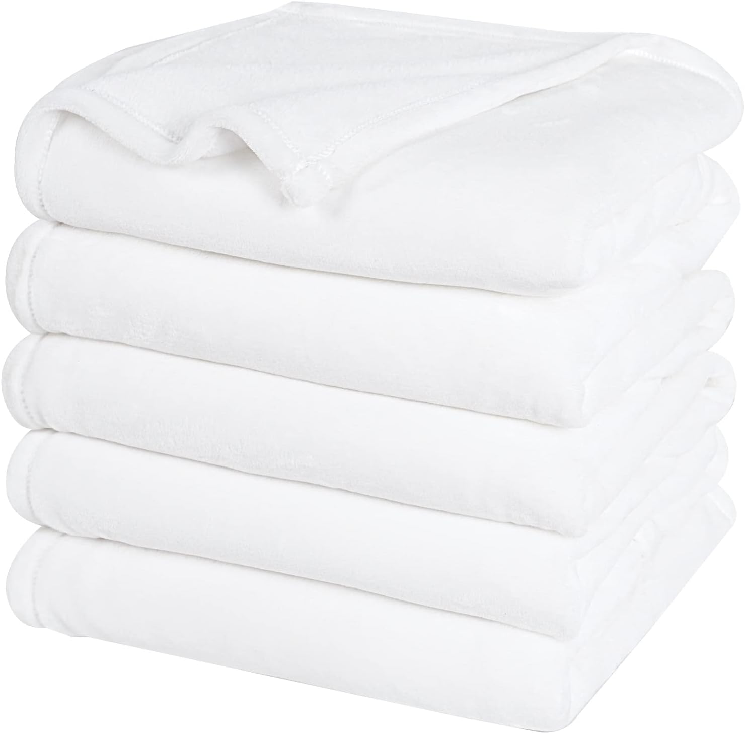 PHF Oversized King Fleece Blanket 120"x120", No Shed No Pilling Big Soft Blanket, Extra Large 10'x 10' Lightweight for Bed, Sofa Travel and Camping, Suitable for All Season, White