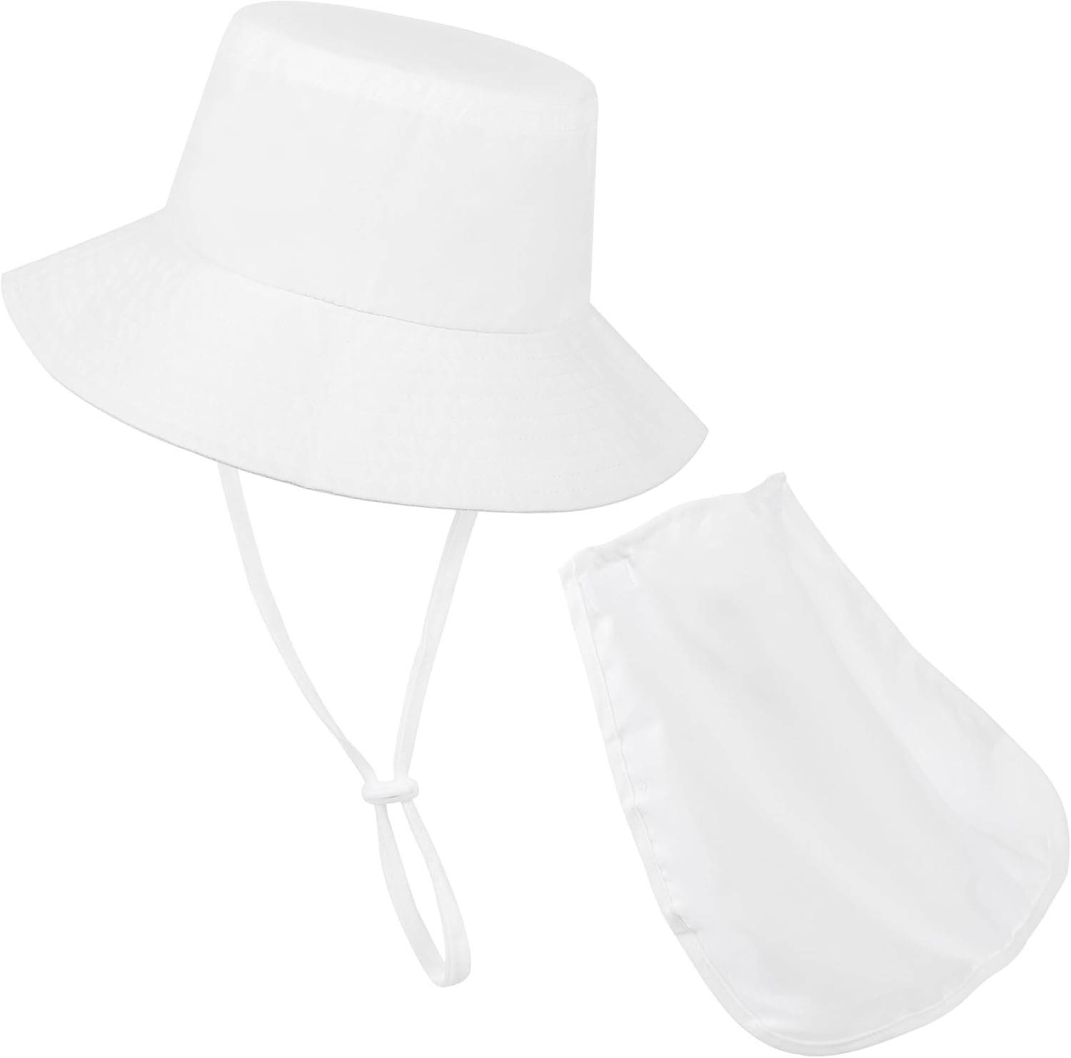 Baby Sun Hat Toddler Bucket Hats with Removable Neck Flap for Boys Girls Kids with Wide Brim Summer Beach UPF 50+