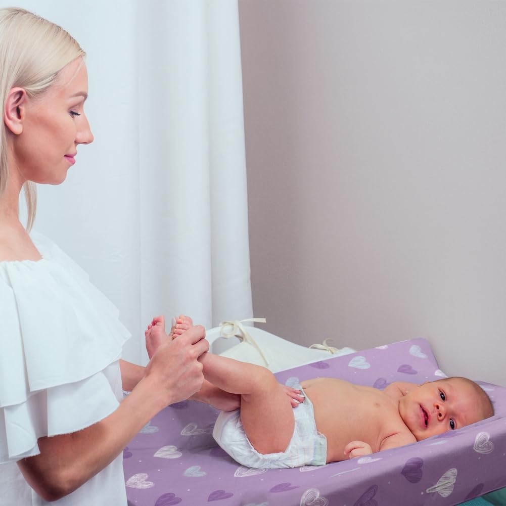 4 Pack Baby Girl Changing Pad Covers Sheets Set Soft Fitted Floral or Elephant Theme Baby Girl Mattress Covers Breathable Toddler Bed Sheets for Infant or Newborn Girls (Elephant, Changing Pad Covers)