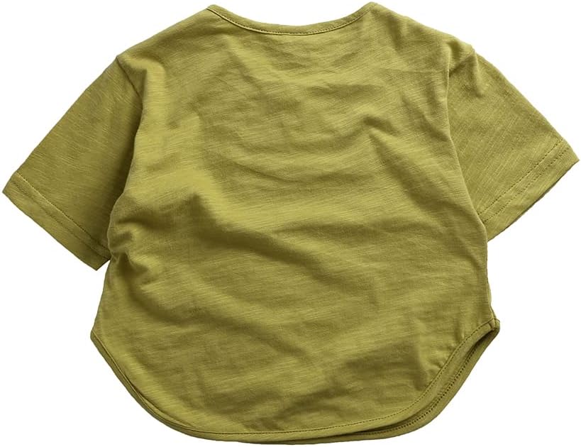 Baby Boys Girls Cotton T-Shirts 3Pack Solid Color Short Sleeve Tee Summer Crewneck Tops for Toddler Kids