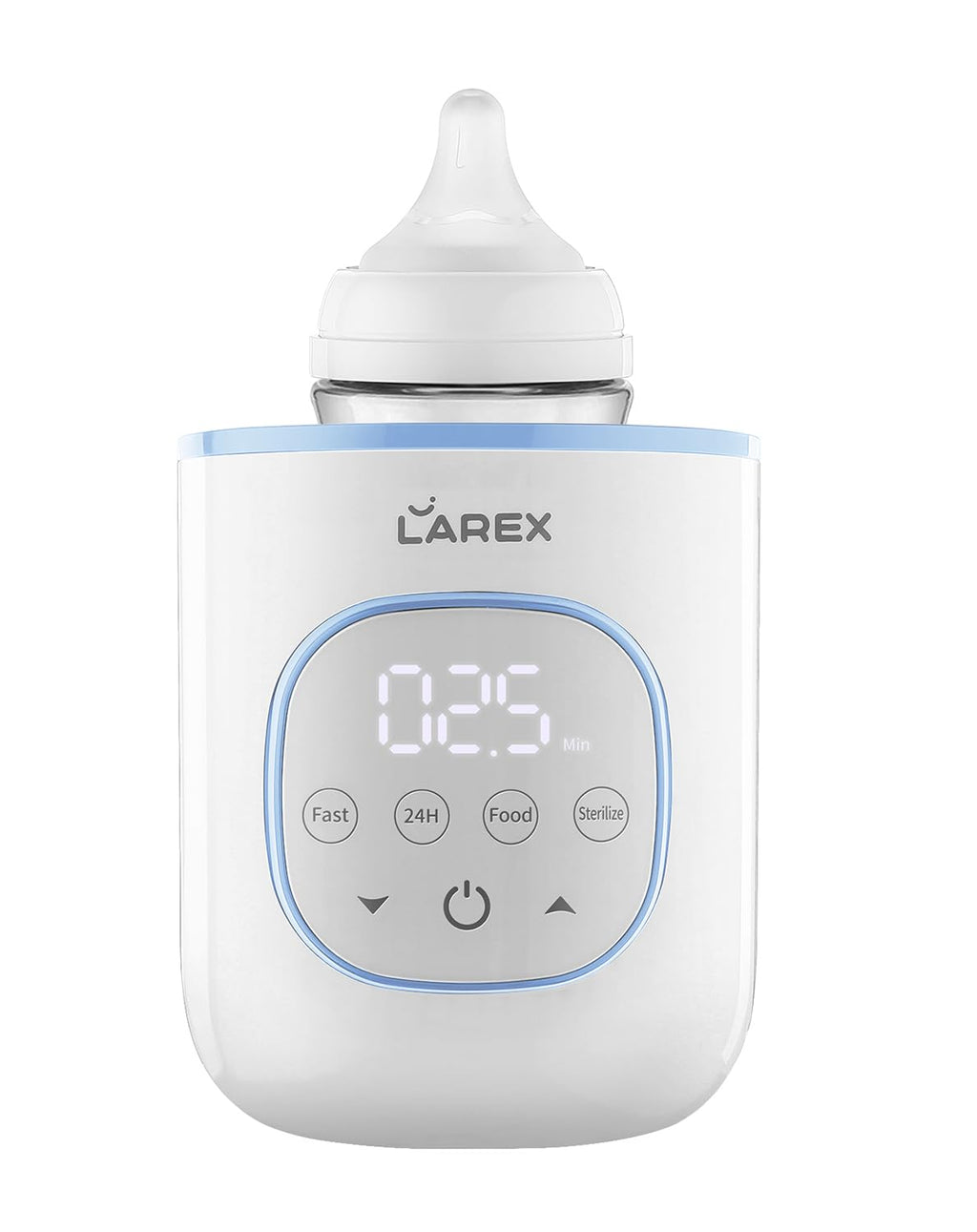 LAREX Bottle Warmer, Fast Baby Bottle Warmer for Breastmilk and Formula, with Timer and Accurate Temp Control, 8-in-1 Baby Milk Warmer BPA Free with Digital Display, Bottle Warmers for All Bottles