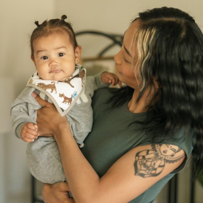 Little Unicorn Cotton Muslin with Fleece Bandana Bib