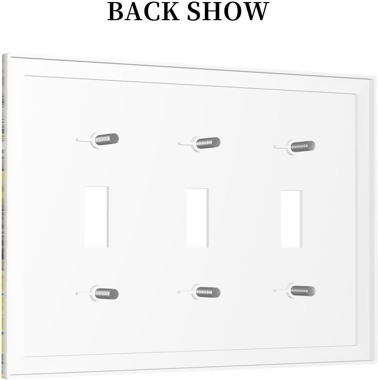 Decorative Switch Plates Floral Sunflower Rustic Flower Vintage Wood 3 Gang Wall Plate Triple Toggle Light Switch Cover Faceplate Electrical Wall Panels For Farmhouse Cabin Decor