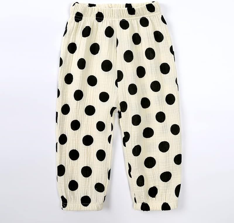 MYGBCPJS Baby Boys Girls Cotton Linen Trousers Kids Casual Ankle Pants Loose Long Bloomers