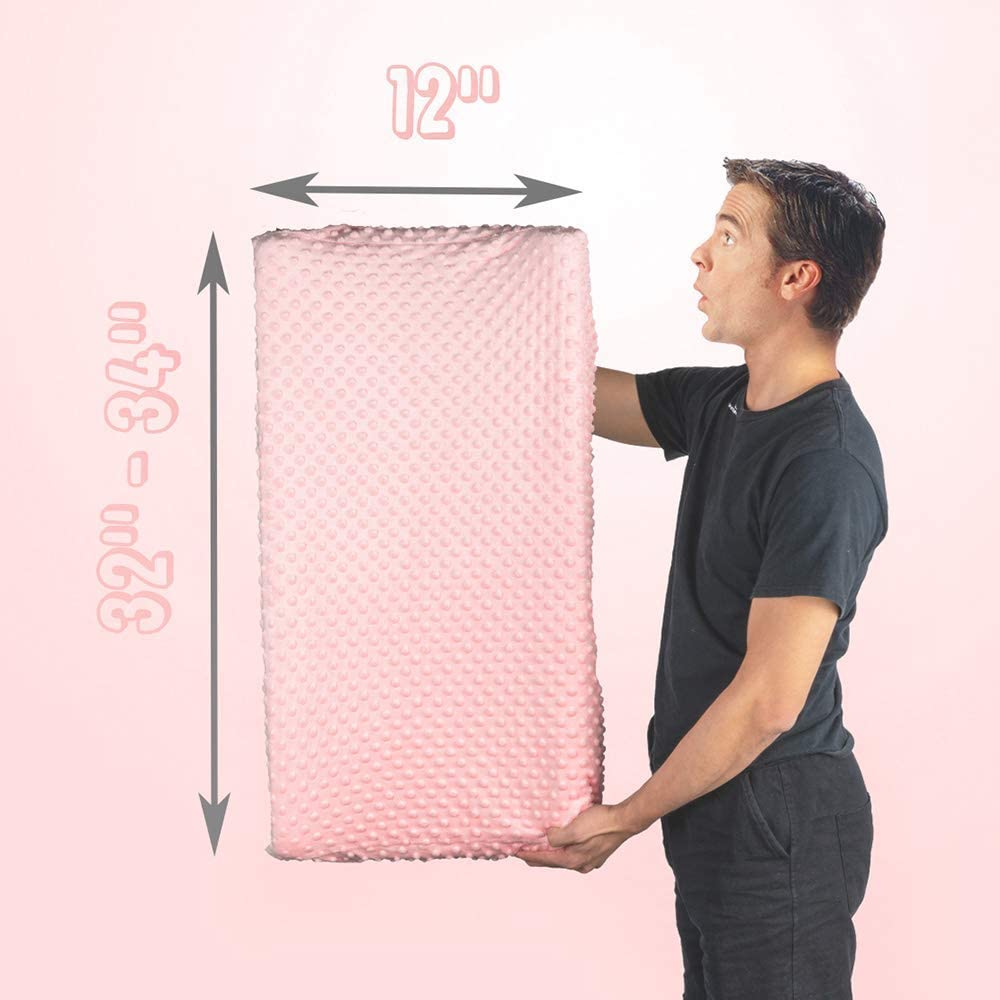 Baby Changing Pad Cover, Super Soft Minky Dot Diaper Changing Table Covers for Baby Girls and Boys, Ultra Comfortable, Safe for Babies, Fit 32"/34'' x 16" Pad (Coral Pink)