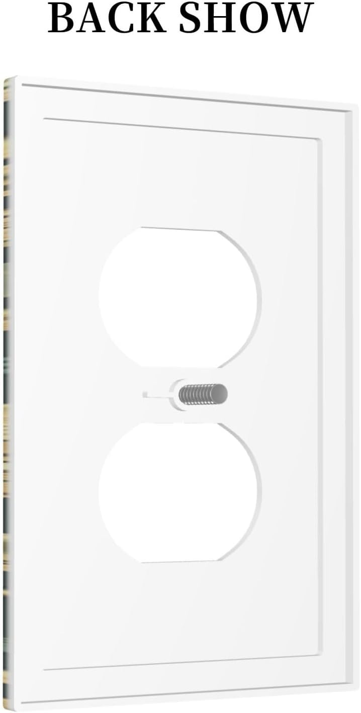 Outlet Covers William Morris Vintage Botanical Birds Golden Green Leaves 1 Gang Duplex Wall Plate Decorative Switch Plates Electrical Receptacle Faceplate Light Switch Cover for Bedroom