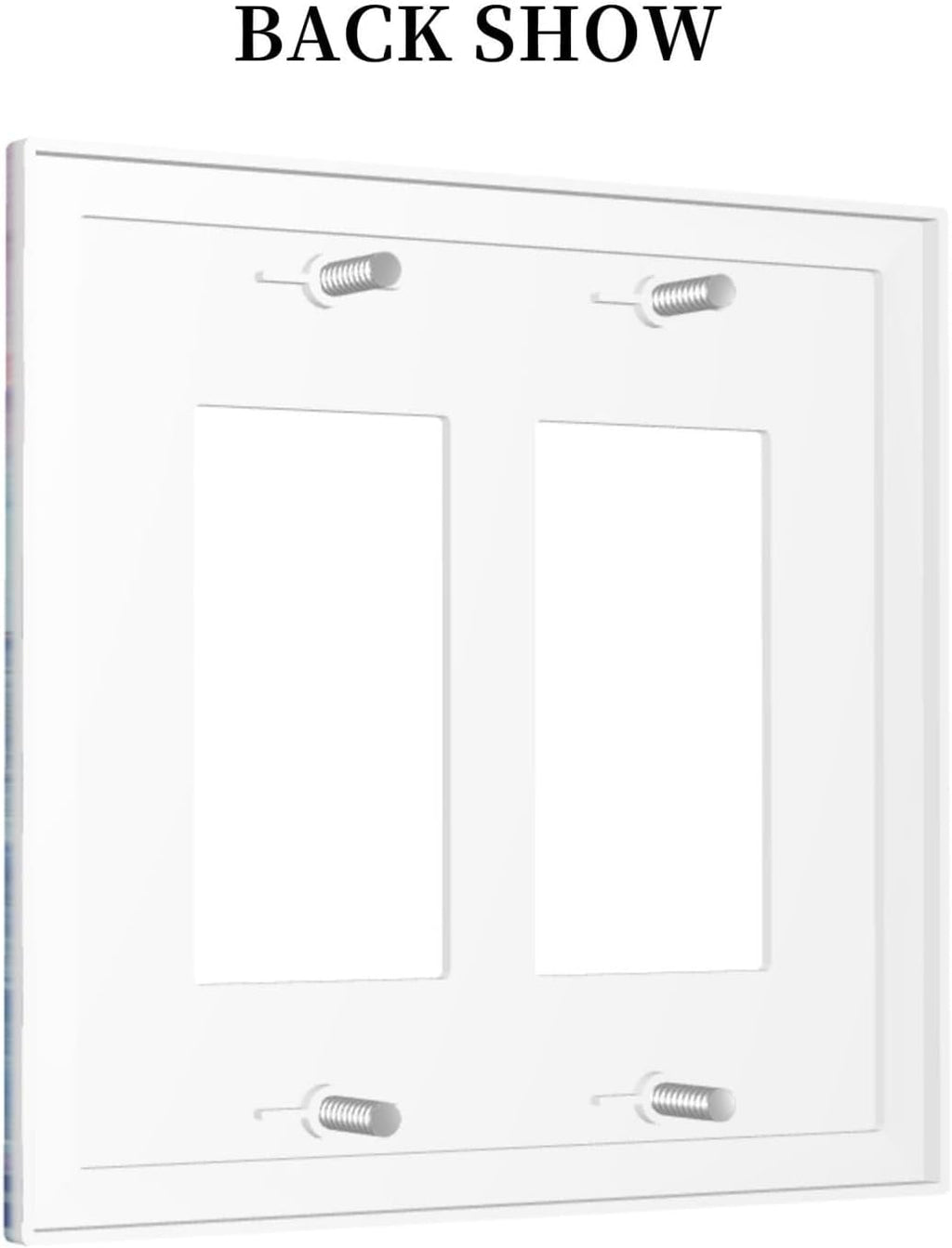 Turtle Coral Fish Watercolor Colorful Underwater World Decorative Outlet Covers 2 Gang Double GFCI Rocker Electrical Wall Panels Light Switch Cover Plate for Kids Room Home Decor