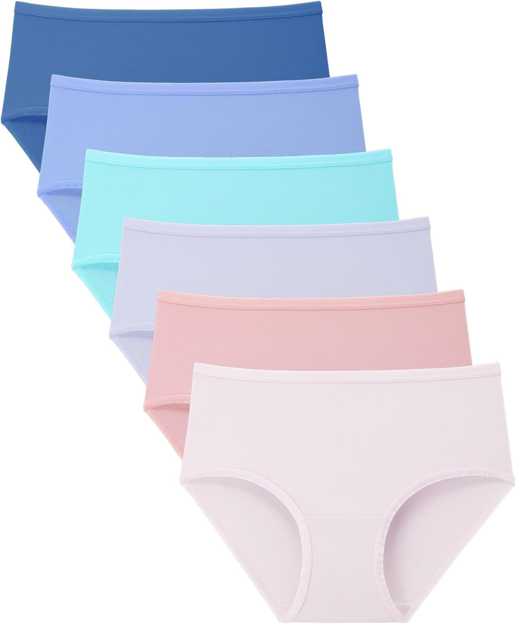BAMBOO COOL Girls Underwear Kids Soft Skin-friendly Panties Breathable Lightweight Briefs For Teens 6-14 Years 6 Pack