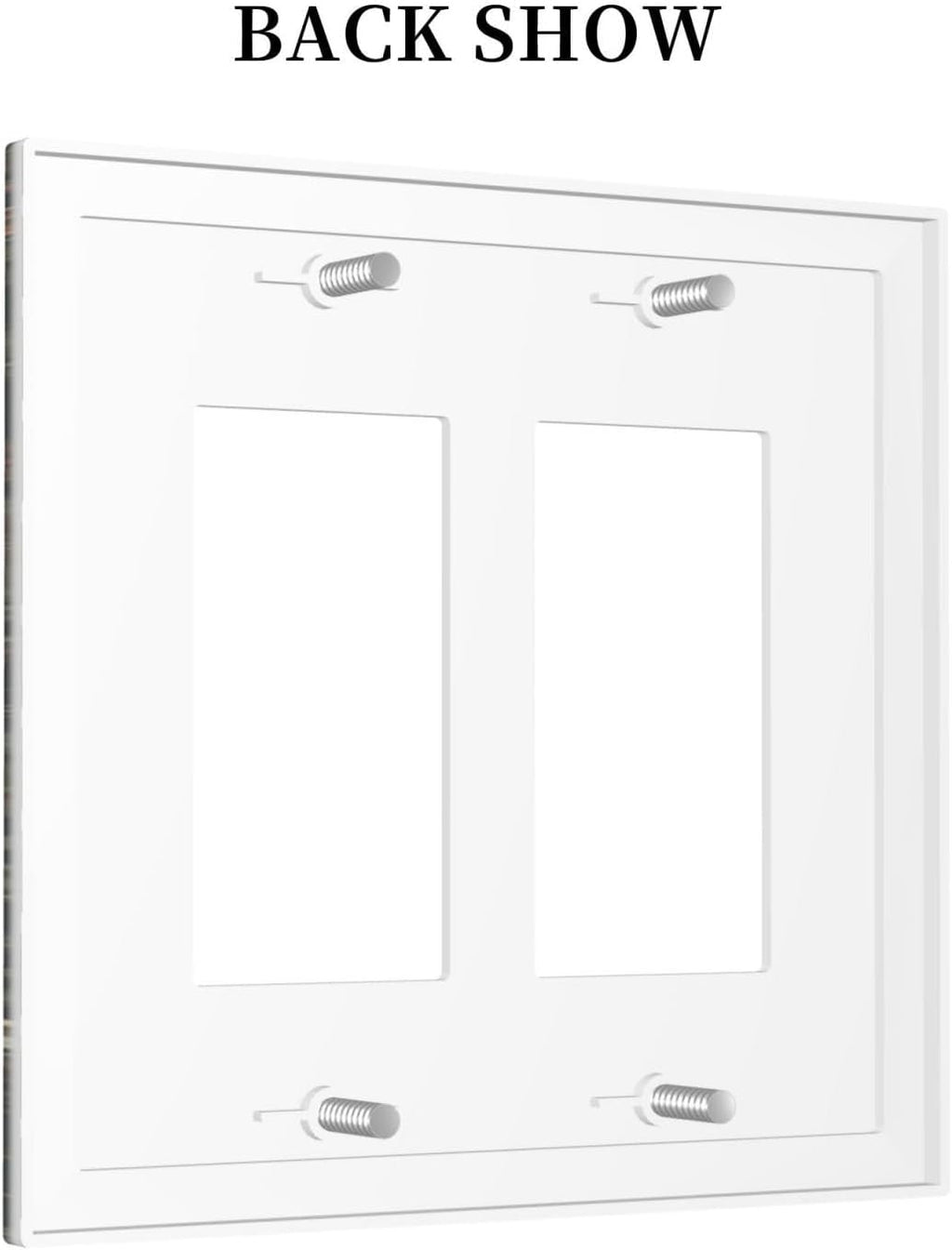 Decorative Outlet Covers Vintage Morris Colorful Flower Green Leaf 2 Gang Double Gfci Rocker Electrical Wall Panels Light Switch Cover Plate For Bed Room Living Room Decor