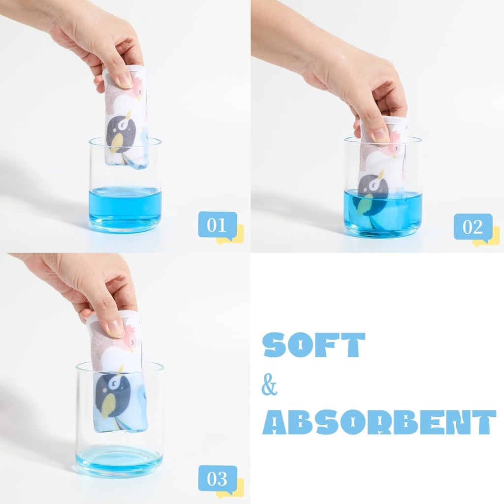 7 Pack Baby Cotton Absorbent Bibs for Drooling Teething