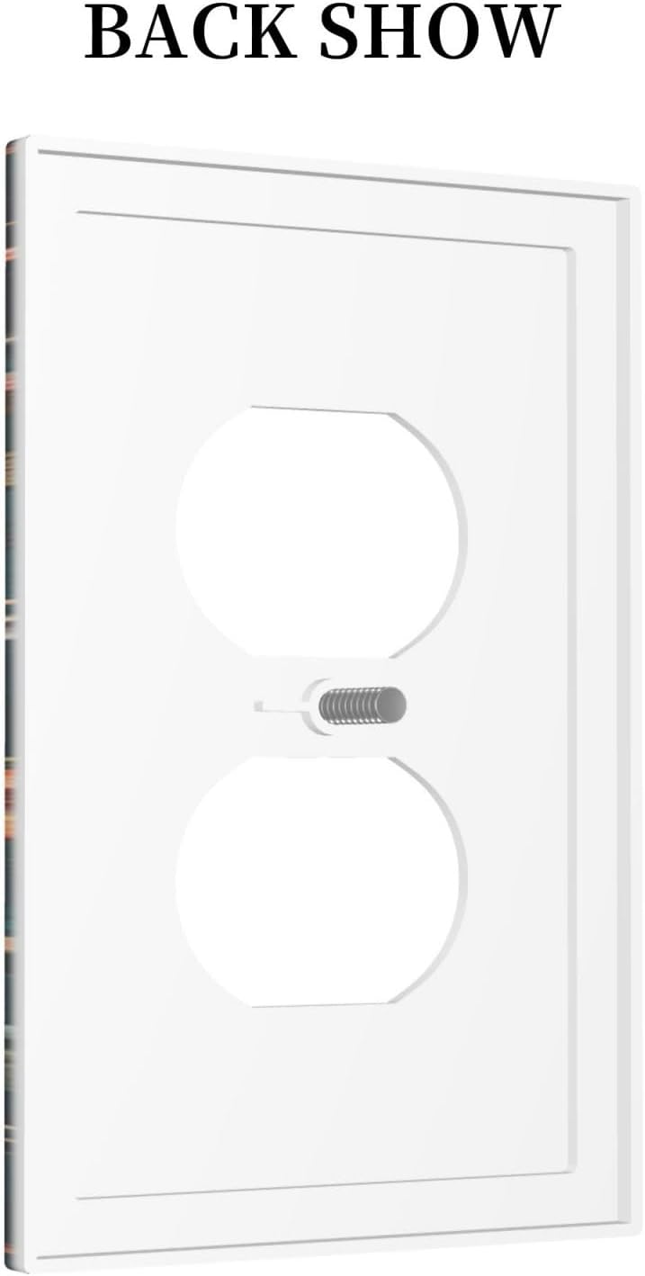 Outlet Covers Baroque Vintage Peony Flower Floral 1 Gang Duplex Wall Plate Decorative Switch Plates Electrical Receptacle Faceplate Light Switch Cover for Bedroom Farmhouse Decor