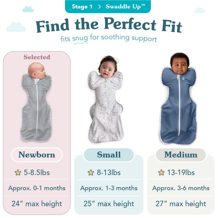 Love to Dream Swaddle UP, Baby Sleep Sack, Self-Soothing Swaddles for Newborns, Get Longer Sleep, Snug Fit Helps Calm Startle Reflex, New Born Essentials for Baby, 1.0 TOG, 5-8.5 lbs, Rainbow Dream