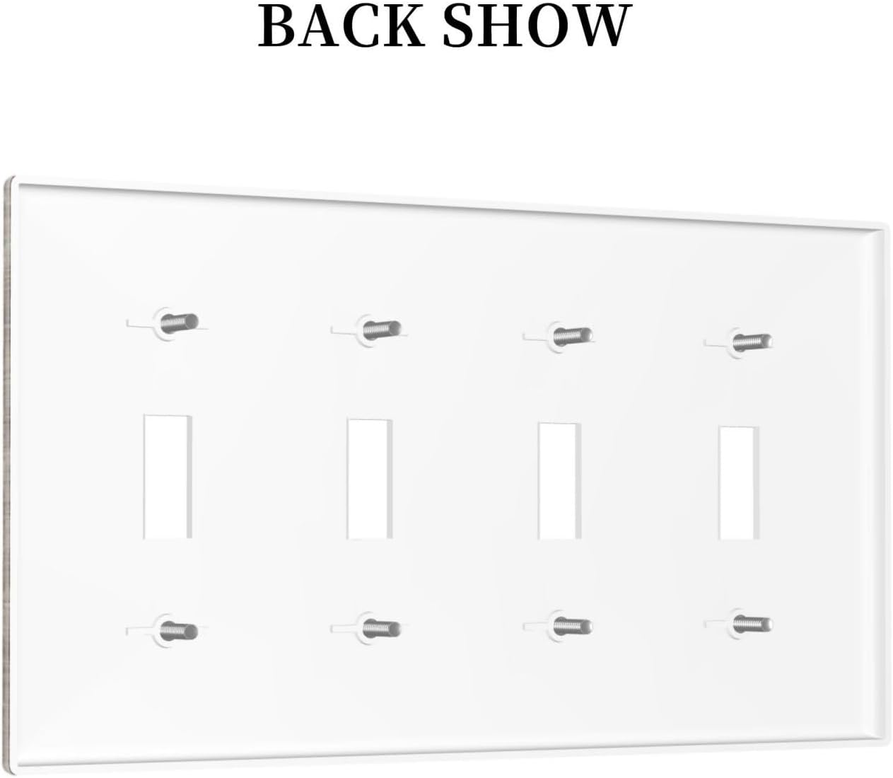 Light Switch Covers Retro Rustic Brown Wood Grain Quad Toggle Electrical Faceplate 4 Gang Wall Plate Decorative Switch Plates For Farmhouse Cabin Decor