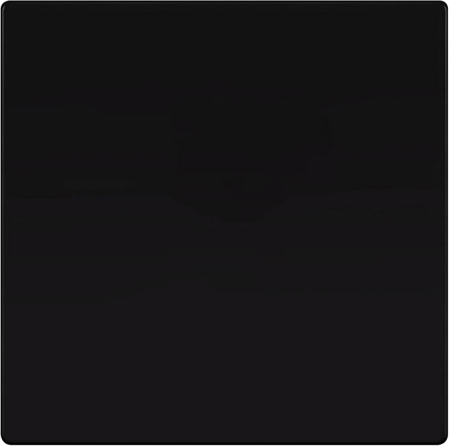 TG Screwless Double Blank Wall Plate, Child Safe Blank Device Outlet Cover, Mid-Size 2-Gang 4.88" H x 4.92" L, Polycarbonate Thermoplastic, UL Listed, SP-MB2-BK, Black (1 Pack)