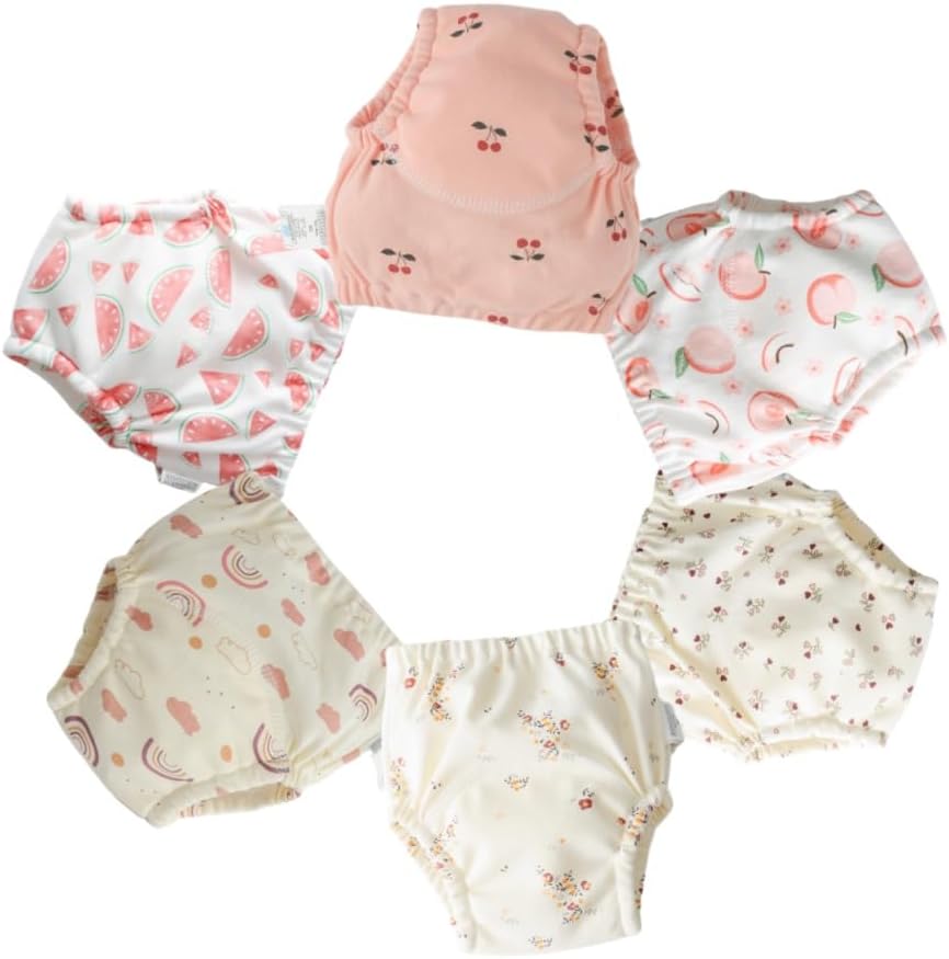 Baby Training Underpants,Soft Cotton Absorbent Potty Training Underwear For Baby Boys And Girls 6 Pack