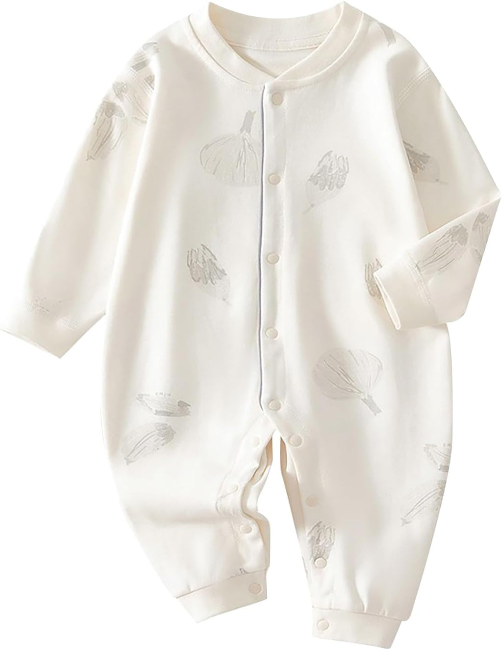 100% Organic Cotton Soft 3-24 Months Baby Romper Jumpsuits for Boys and Girls Unisex Long Sleeve