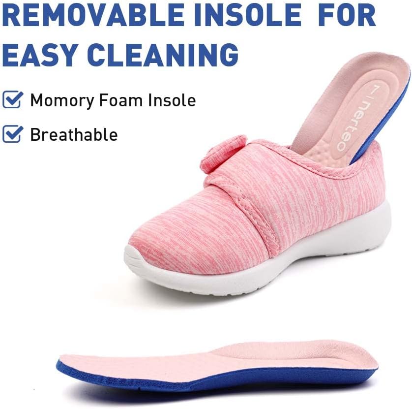 nerteo Toddler Girl Shoes Lightweight Slip On Sneakers for Kids