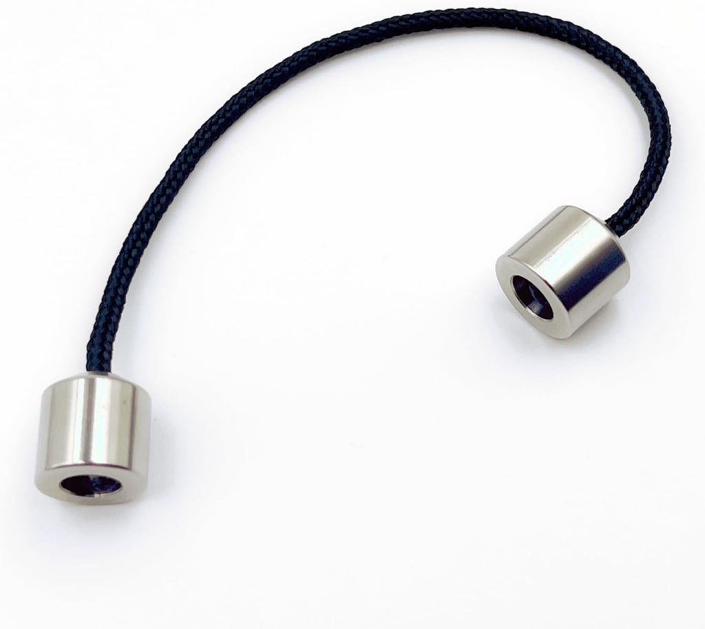 Titanium Alloy Beads - Worry Fidget Beads Skill Toys - Portable EDC Metal Fidget Toys - Gifts for Skill Players - with Parachute Cord (Silver)