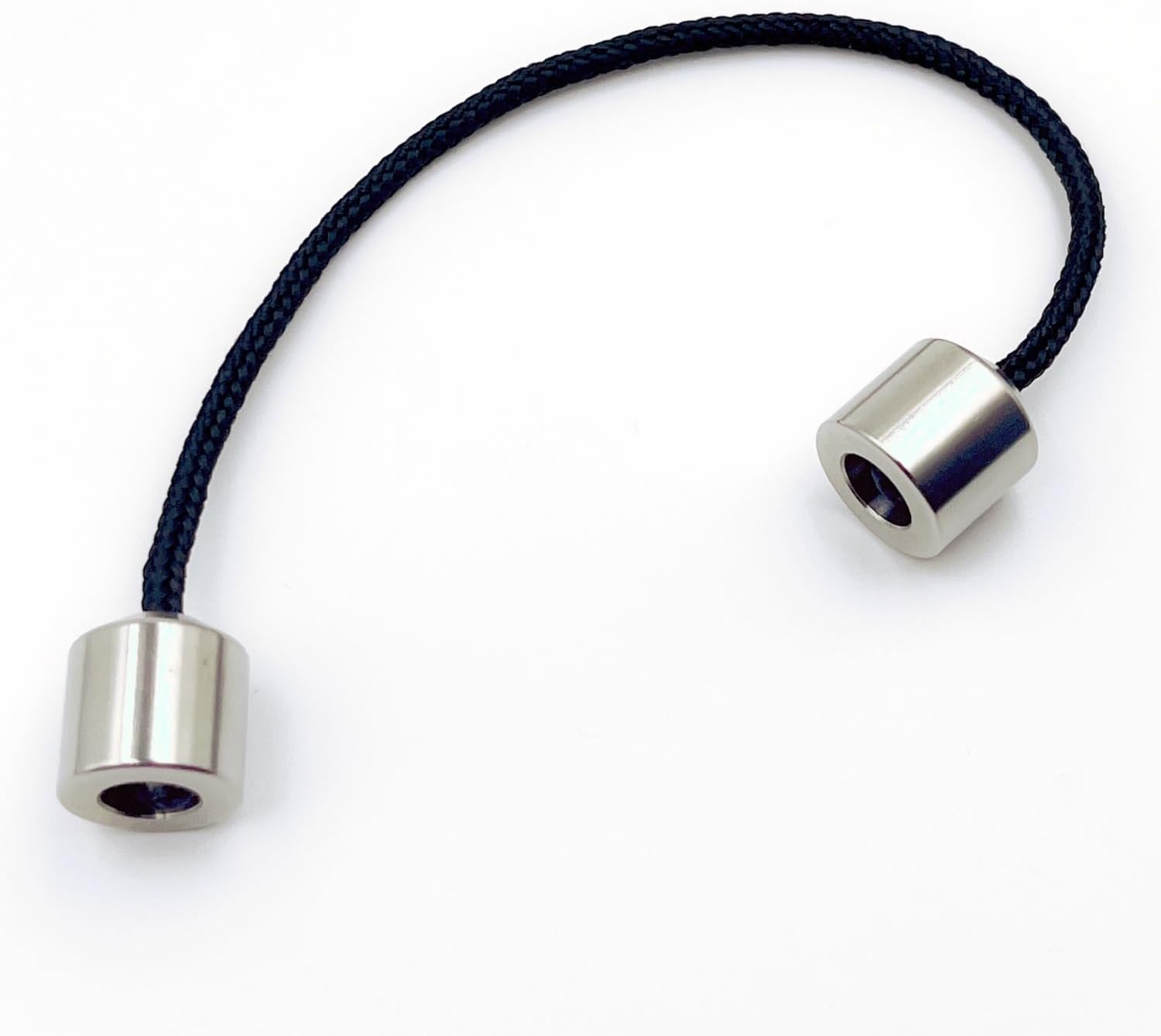 Titanium Alloy Beads - Worry Fidget Beads Skill Toys - Portable EDC Metal Fidget Toys - Gifts for Skill Players - with Parachute Cord (Silver)