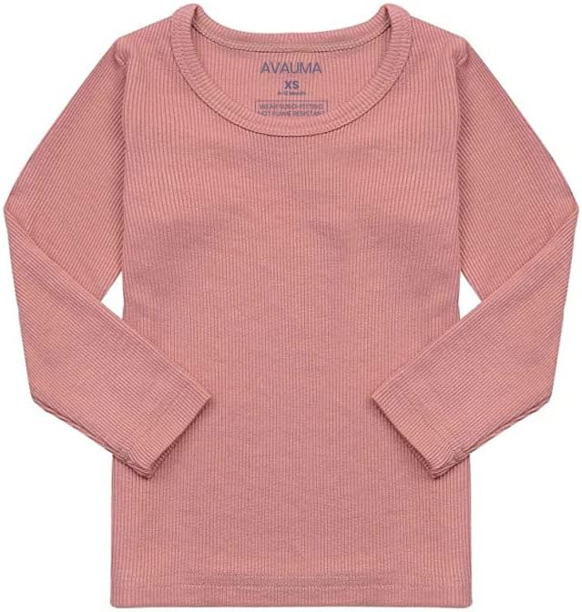 AVAUMA Baby Boys Girls Pajama Set Kids Toddler Snug fit Ribbed Sleepwear pjs for Daily Life Style