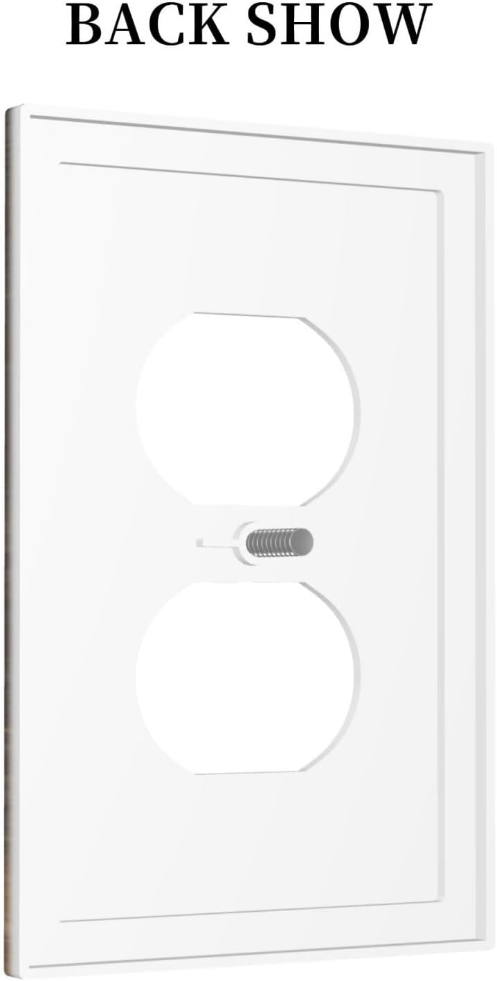 Rustic Brown Wood Grain Dark Oak Outlet Covers 1 Gang Duplex Light Switch Cover Decorative Switch Plates Electrical Receptacle Faceplate Wall Plate for Farmhouse Home Decor