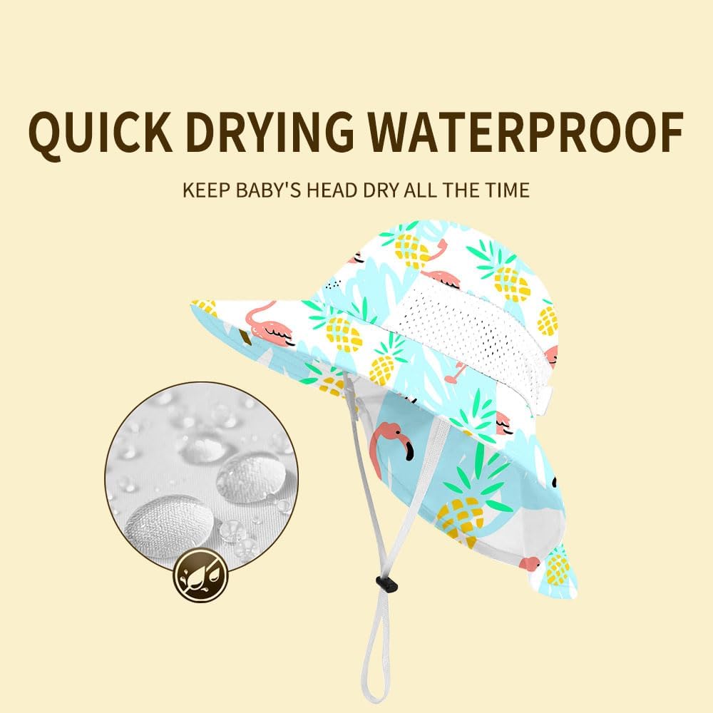 Baby Sun Protection Hat for Infant Toddlers Boys Girls UPF 50+ Sunhat for Outdoor Beach Swim
