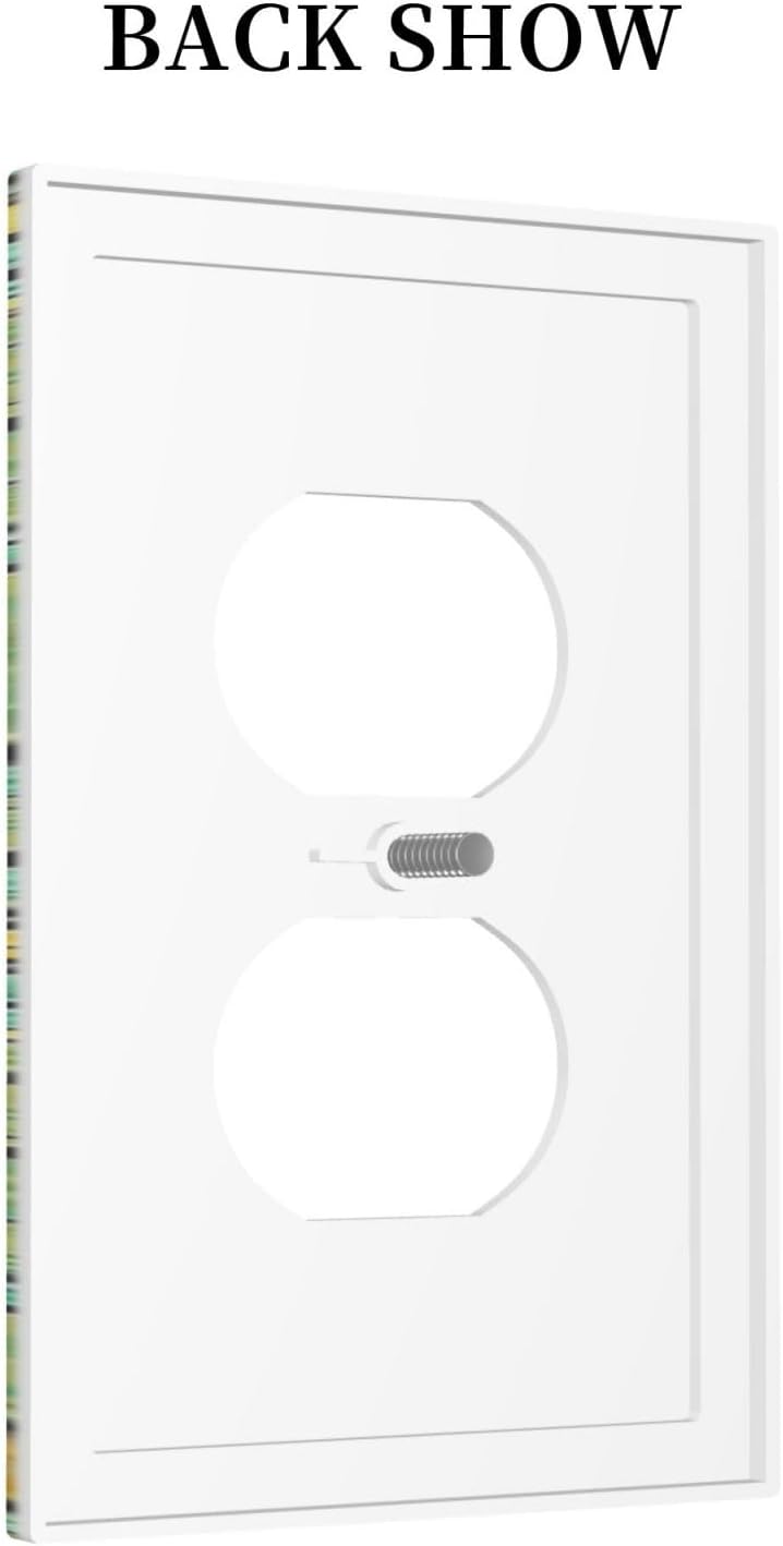 Outlet Covers William Morris Vintage Floral Yellow Flowers Green Leaf 1 Gang Duplex Wall Plate Decorative Switch Plates Electrical Receptacle Faceplate Light Switch Cover for Bedroom Decor