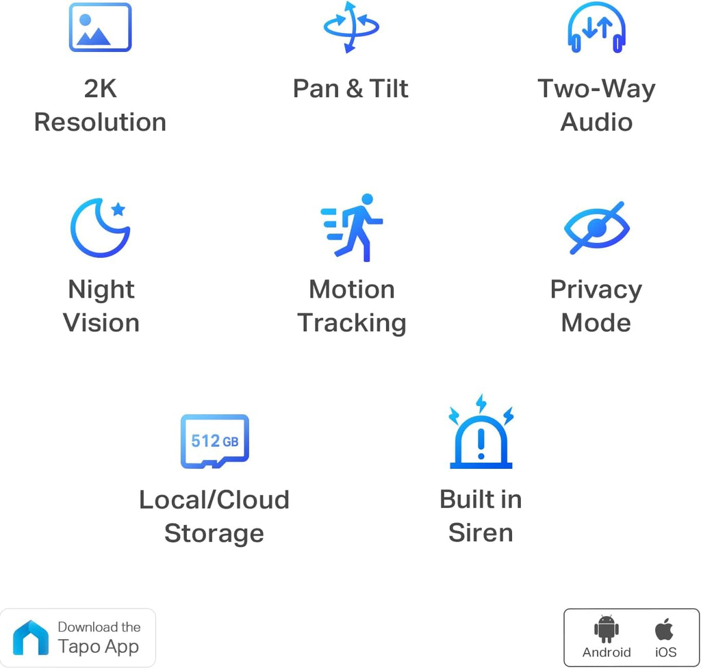 Tapo TP-Link 2K Pan/Tilt Security Camera for Baby Monitor, Dog Camera w/Motion Detection and Tracking, 2-Way Audio, Night Vision, Cloud &SD Card Storage, Works w/Alexa & Google Home C210