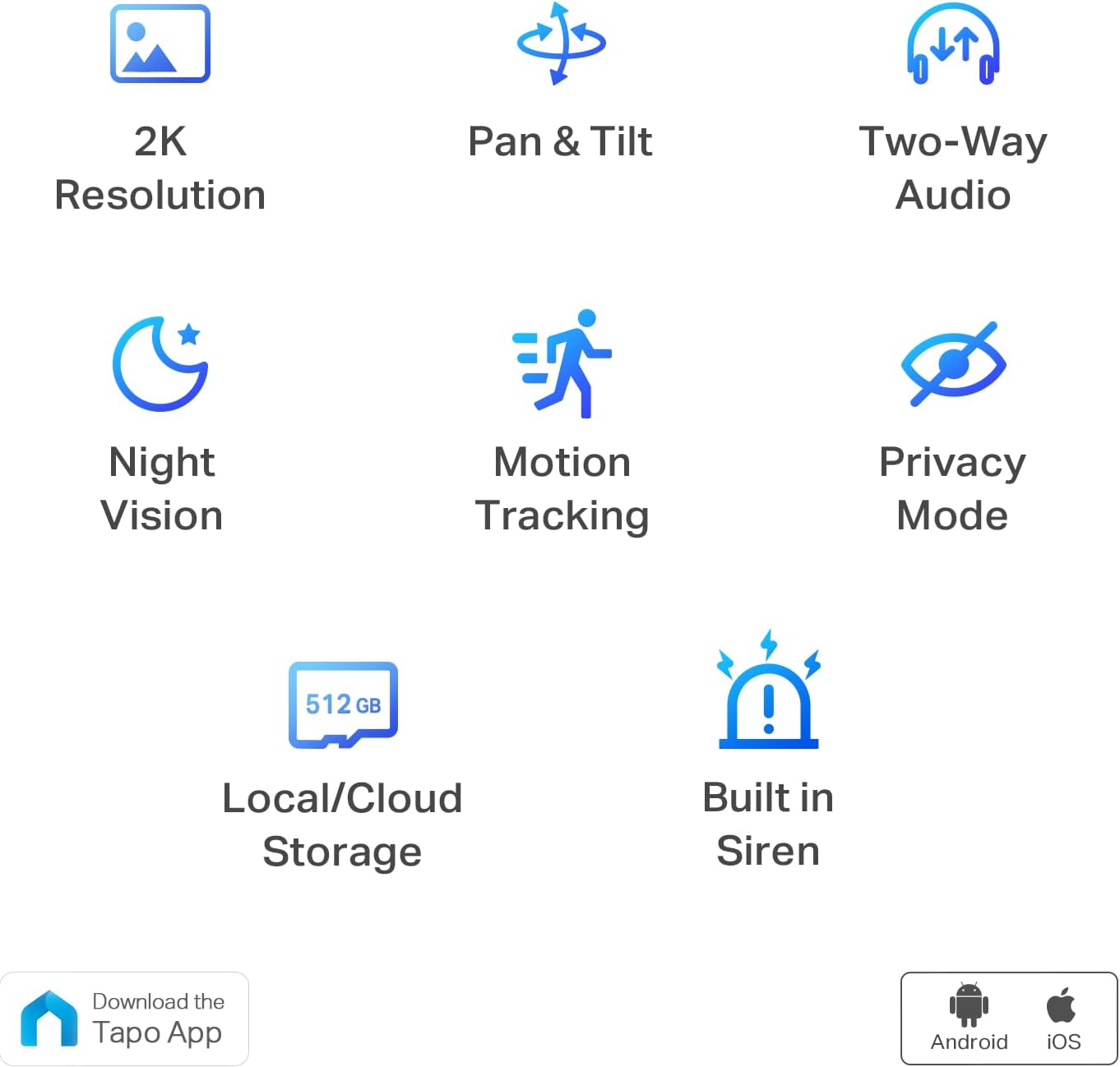 Tapo TP-Link 2K Pan/Tilt Security Camera for Baby Monitor, Dog Camera w/Motion Detection and Tracking, 2-Way Audio, Night Vision, Cloud &SD Card Storage, Works w/Alexa & Google Home C210