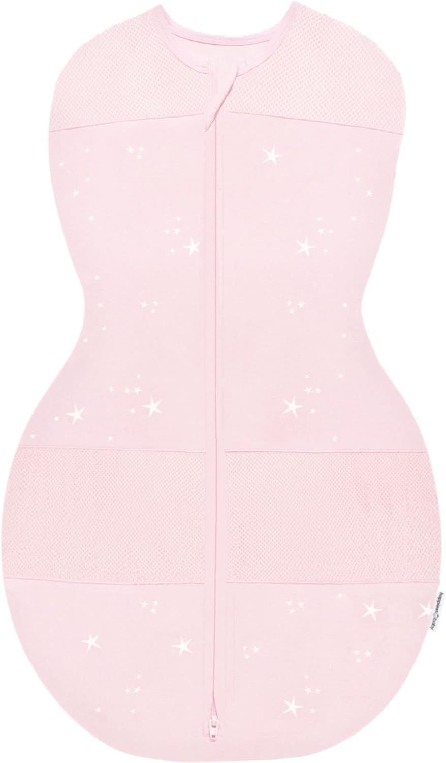 Happiest Baby Sleepea 5-Second Swaddle - 100% Organic Cotton Baby Swaddle Blanket - Doctor Designed Promotes Healthy Hip Development (Rose Stars, X-Large)