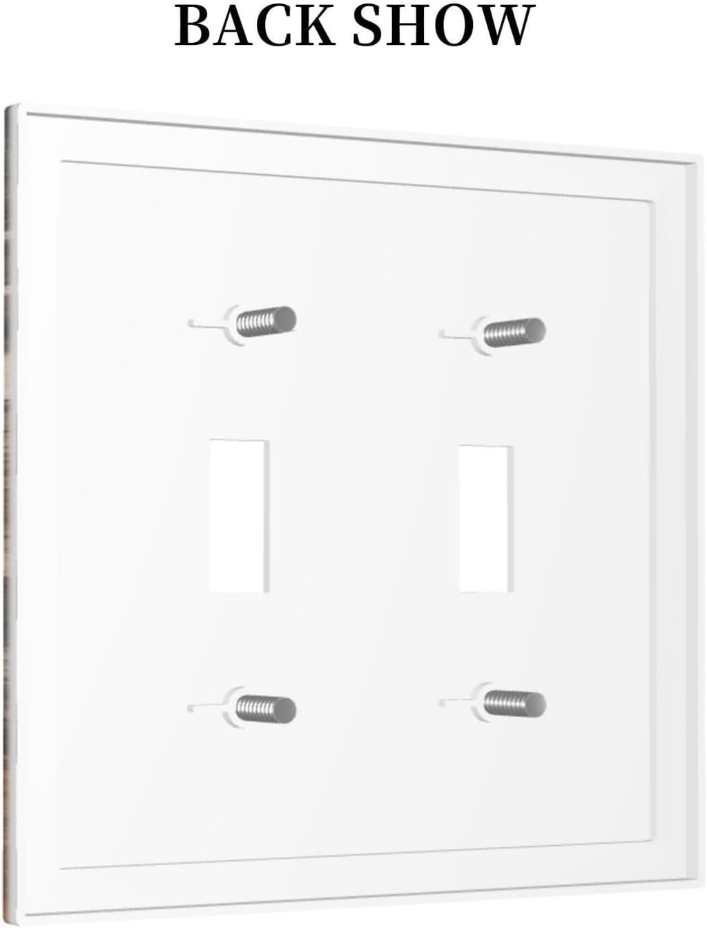 Brown Marble Granite Golden Lines Print Decorative Switch Plates 2 Gang Double Toggle Outlet Light Switch Cover Wall Plate Electrical Faceplate for Bathroom Kitchen Decor