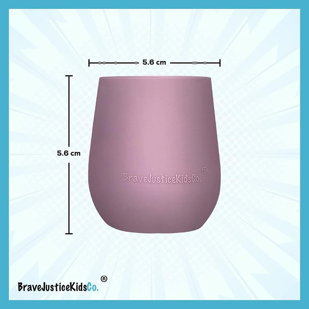 | Teenie Tiny™ Silicone Developmental Baby-Led Weaning Drinking Cups (2 pack) (Mauve)