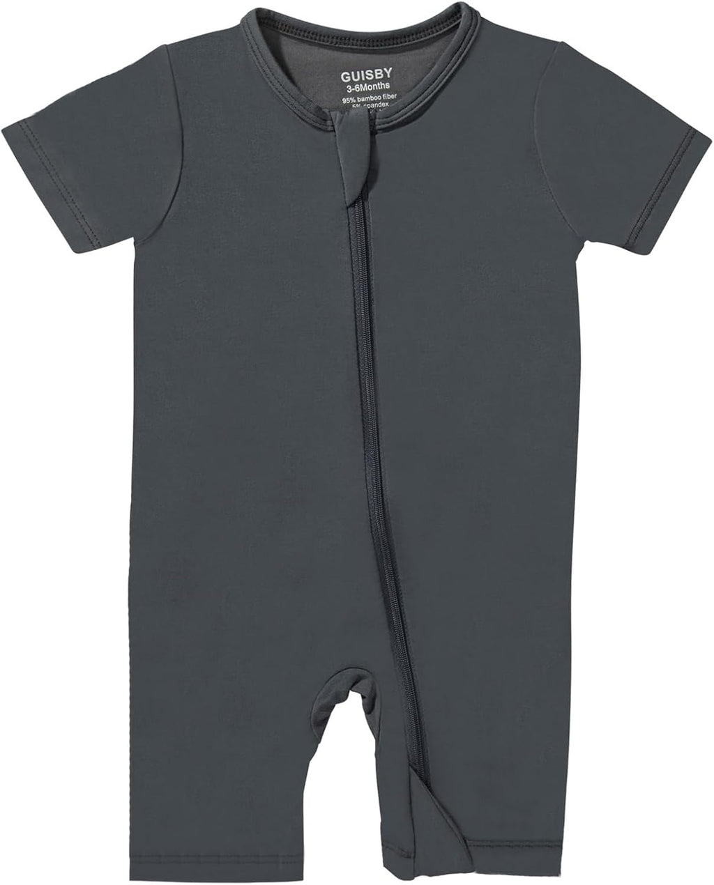 GUISBY Rayon made from bamboo Baby Pajamas Short Sleeve Footless Rompers 2 Way Zipper Sleeper for Baby