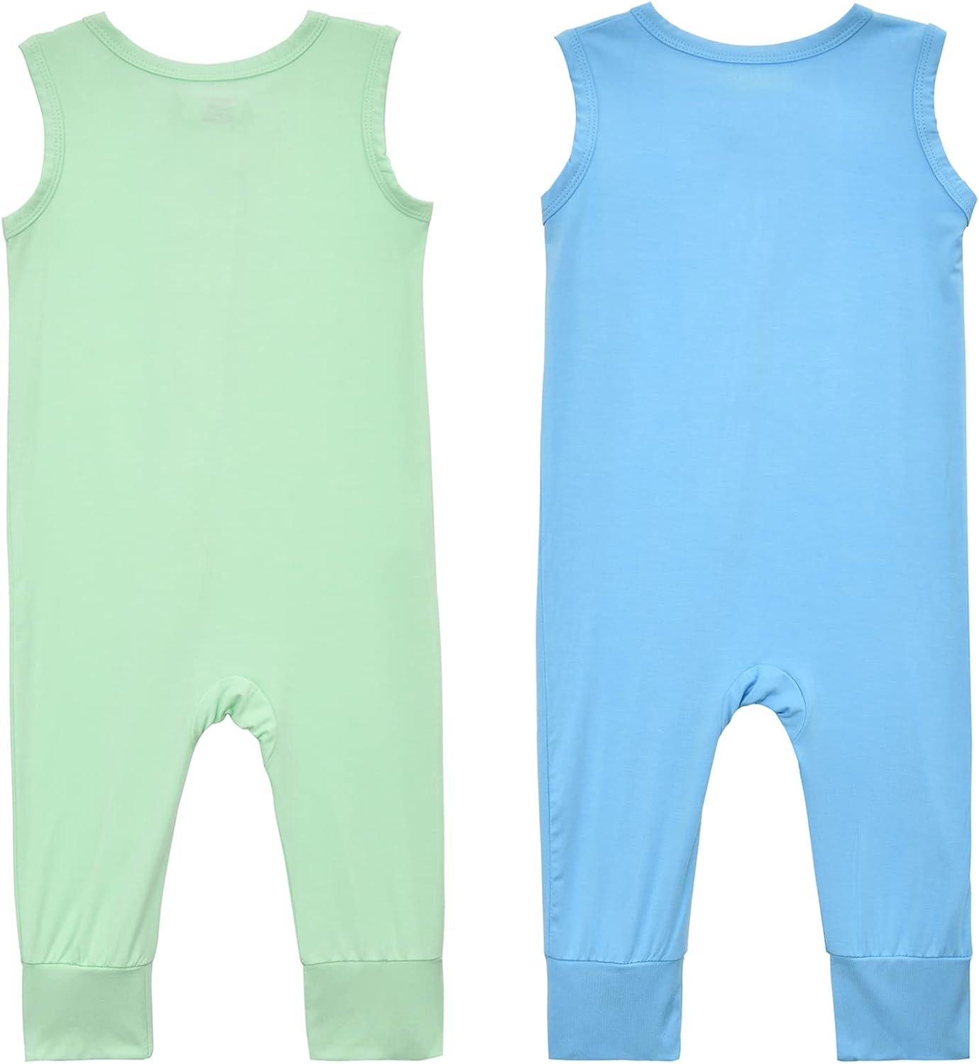 Baby Sleeveless Romper Zipper Toddler Summer Jumpsuit Rayon Outfits Infant Footless Pajamas 0-24m