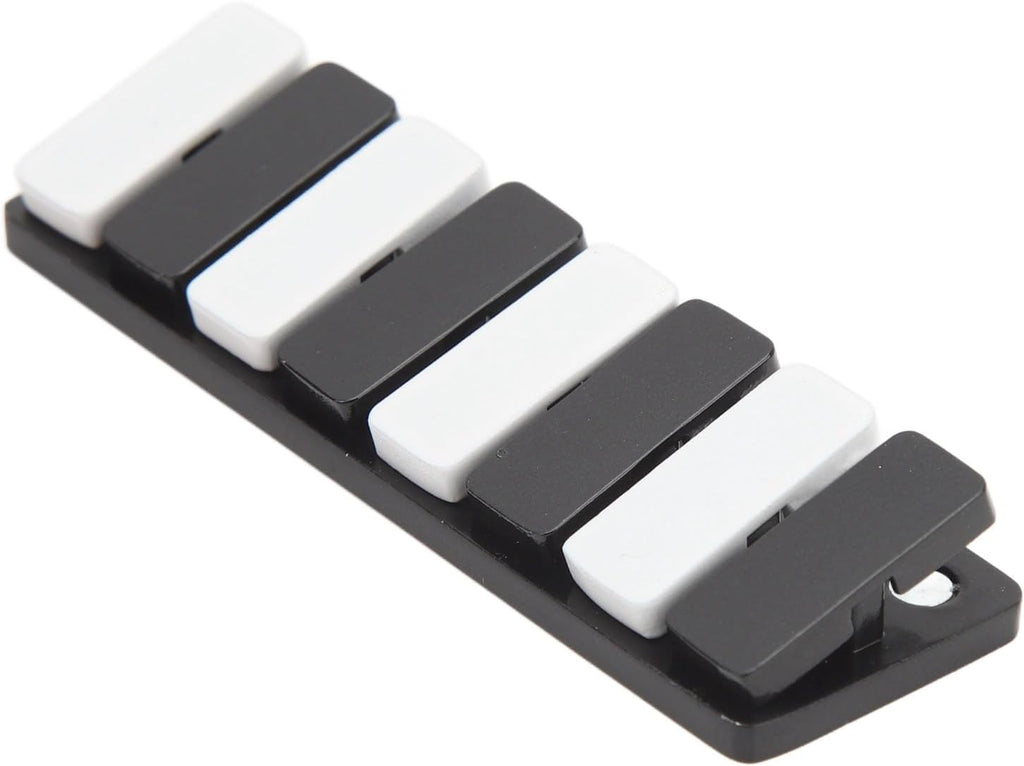 Fidget Slider Toy, Piano Key Haptic Clicker Toy, Alloy Metal Poker Push Card Fidget Slider Toy, Mini Slide Toys Compact Fidget Slider Toys (Black)