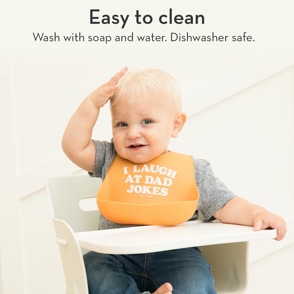 Baby Bib for Eating by Bella Tunno, Waterproof Silicone Bib with Large Food Catcher, Adjustable Fit for Babies 4-12 months & Toddlers 1-3 Years, Boys & Girls, Who Runs The World