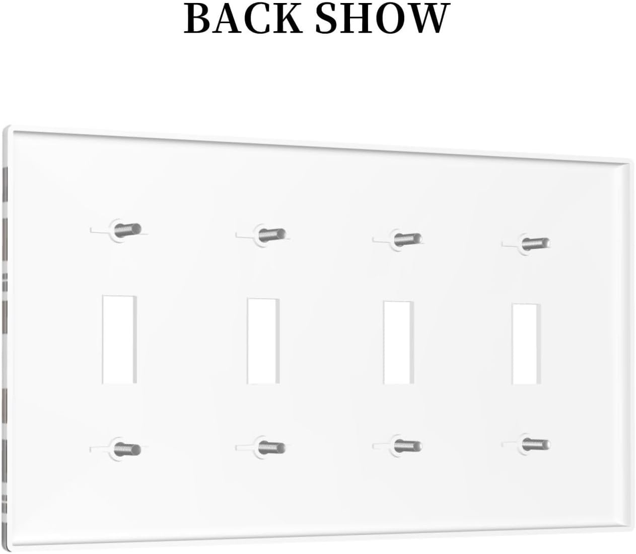 Light Switch Covers Rustic Cowhide Highland Cow Milk Cow Quad Toggle Electrical Faceplate 4 Gang Wall Plate Decorative Switch Plates For Farmhouse Home Decor