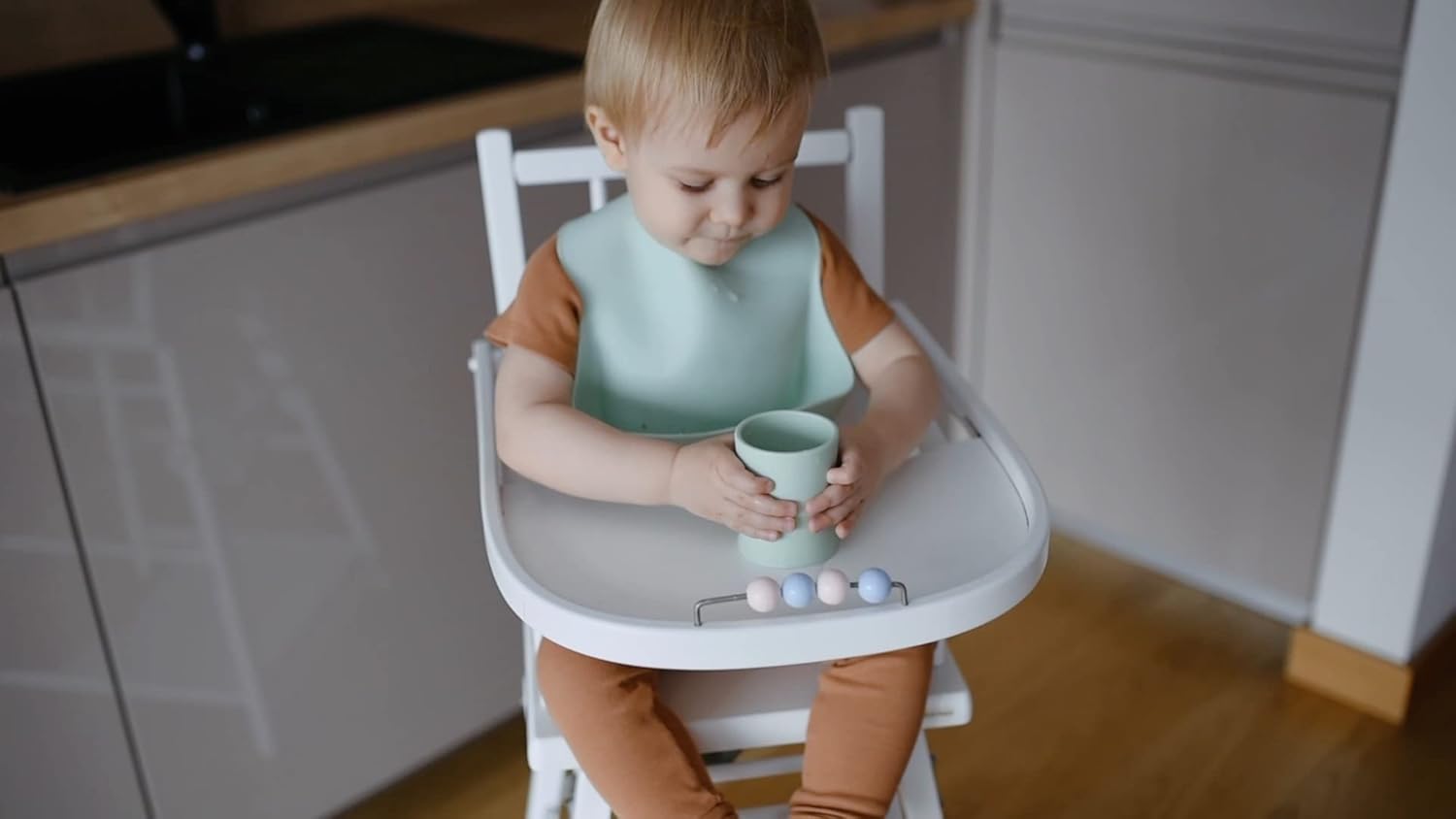 otterlove Silicone Baby & Toddler Training Cup - Pediatric OT Approved - 100% Platinum Pure LFGB Silicone - Unbreakable - Plastic Free - Tiny Cup Perfect for Baby Led Weaning (2 Pack - Sage + Sand)