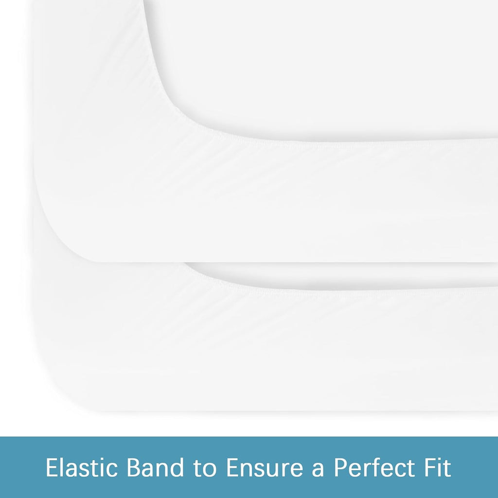 2 Pack King Mattress Protector Waterproof, Noiseless & Soft Coverage King Size Mattress Cover Fitted Sheets with Deep Pocket up to 14", Super Breathable & Easy Wash Mattress Protector