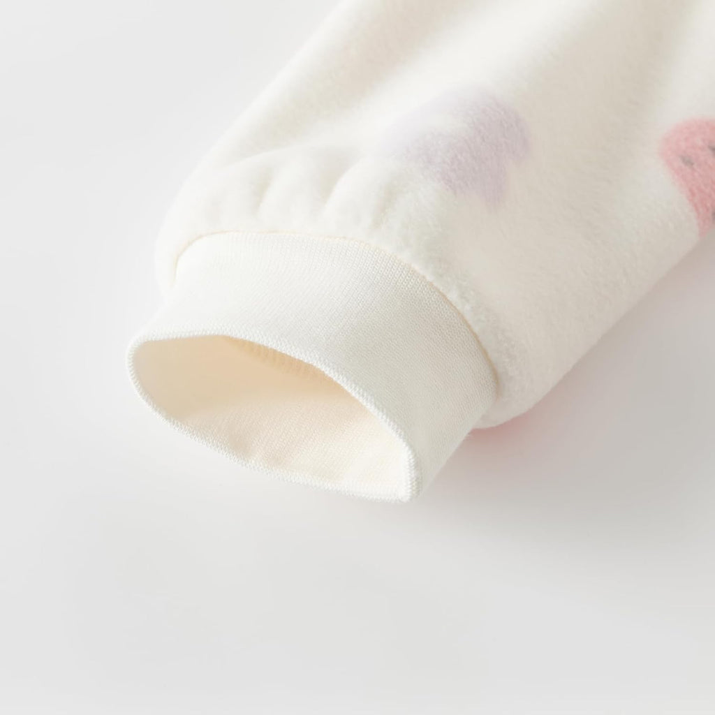 DAVE & BELLA Kids Printed Polar Fleece Jacket Toddler Baby Boys Girls Zip Up Long Sleeve Spring Fall Warm Outerwear Coat