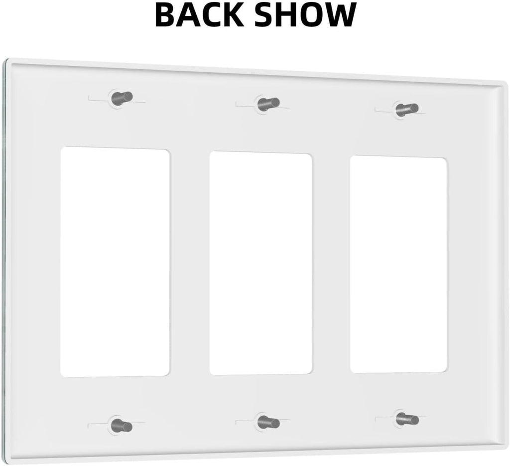 Light Switch Covers Rustic Teal Daisy Floral Flowers Butterfly Wood Grain 3 Gang Rocker Electrical GFCI Decorative Triple Outlet Wall Plate Cover Switchplate for Bathroom Bedroom Decor